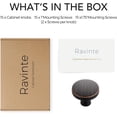 thumbnail image 4 of Ravinte 15 Pack Drawer Pulls 1-1/4 Inch Kitchen Cabinet Knobs Solid Round Dresser Drawer Knobs Oil-Rubbed Bronze Dresser Knobs Drawer Knobs Simple Cabinet Hardware For Cupboard Drawer Pulls, 4 of 5