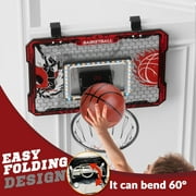 Basketball Hoop Indoor for Kids, Mini Hoop for Bedroom Office with 3 Ball Automatic Scoring, Gifts for Boys Teenage 5 6 7 8 9 10 Years Old, Over Door Basketball Hoop Presents Toys for Teen Boys