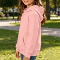 thumbnail image 4 of Miluxas Kids Solid Pullover Hoodie for Girls Boys, Hood Sweatshirt with Front Kangaroo Pocket, Soft Long Sleeve Basic Top Pink 7-8 Years, 4 of 6