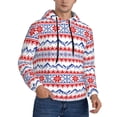 thumbnail image 2 of Wukai red blue Snow Mountain Print Men Hoodies Fleece Sweatshirts Long Sleeve Sweaters Pullover Fall Outfits Winter Clothes-X-Large, 2 of 7