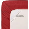 thumbnail image 2 of 4 Piece Red King Solid Color 2000 Embroidery Luxury Bedding Extra Soft Cozy 12" Deep Pocket Sheet Set With Pillow Cases Wrinkle Fade Stain Resistant All Sizes Available, 2 of 4