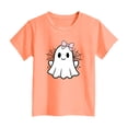 thumbnail image 5 of Wonitaaizi Girls Halloween Tshirts Toddler Short Sleeve Monster Ghost Pumpkin Tee Tops Tshirts (13-14 Years,Orange), 5 of 5