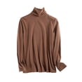 thumbnail image 3 of Chemise Thermique en Polaire à Col Montant Double Face pour Femmes, Couche de Base Chaude à Manches Longues Extensible, 3 of 4