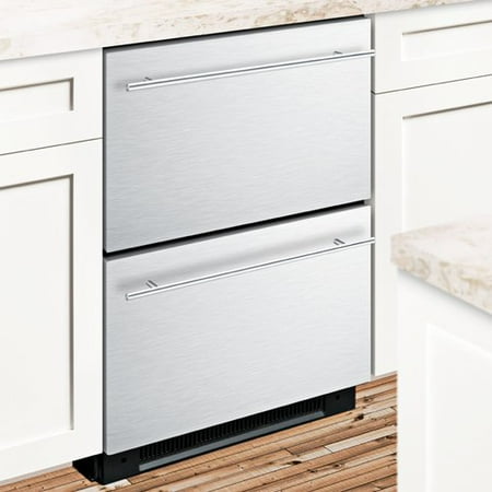 - Summit Appliance Summit Built-In 23.75-inch 4.8 cu. ft. Drawer Refrigerator with Freezer and Icemaker