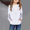 thumbnail image 2 of GXIPO Girls Zip Up Hoodies Teen Fleece Full-Zip Sweatshirts Jacket Casual Fall Hoodie with Pocket, 2 of 3