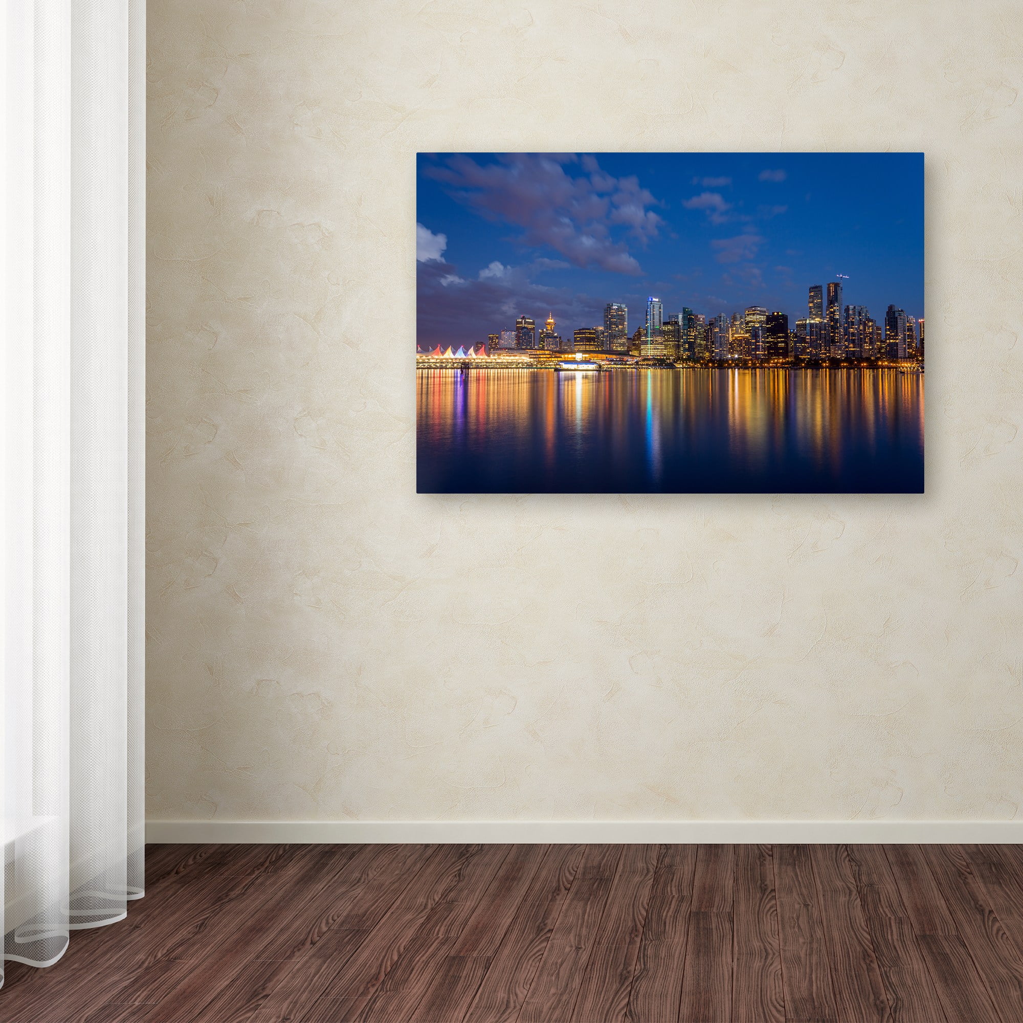 Trademark Fine Art 'Vancouver Twilight' Canvas Art by Pierre Leclerc