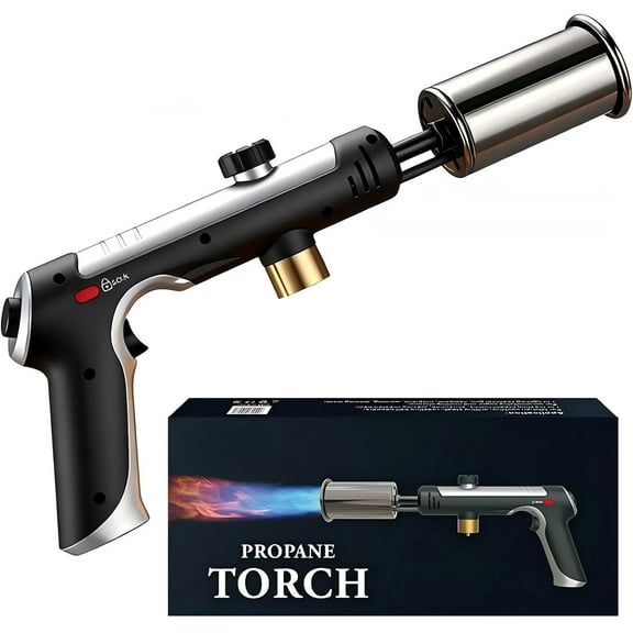 Summercome Propane Torch Propane Torch Guns High Heat Torch Lighter With Adjustable Flame And Safety Lock For BBQ Grilling Charcoal Igniting Cooking Projectss