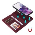 thumbnail image 2 of for Samsung Galaxy S20 Plus Removable Wallet Case, Premium PU Leather Flip Cover with [RFID Blocking][ Detachable Card Holder][Stand Function][Wrist Strap] Shockproof Protectove Phone Cover,Winered, 2 of 10