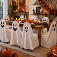 thumbnail image 5 of Halloween Ghost Decor 79 Inch Dining Chair Cover Spooky Jack O Lantern Face Halloween Decor for Indoor Home Party Halloween Home Decor Accent, 1 Pack, 5 of 7