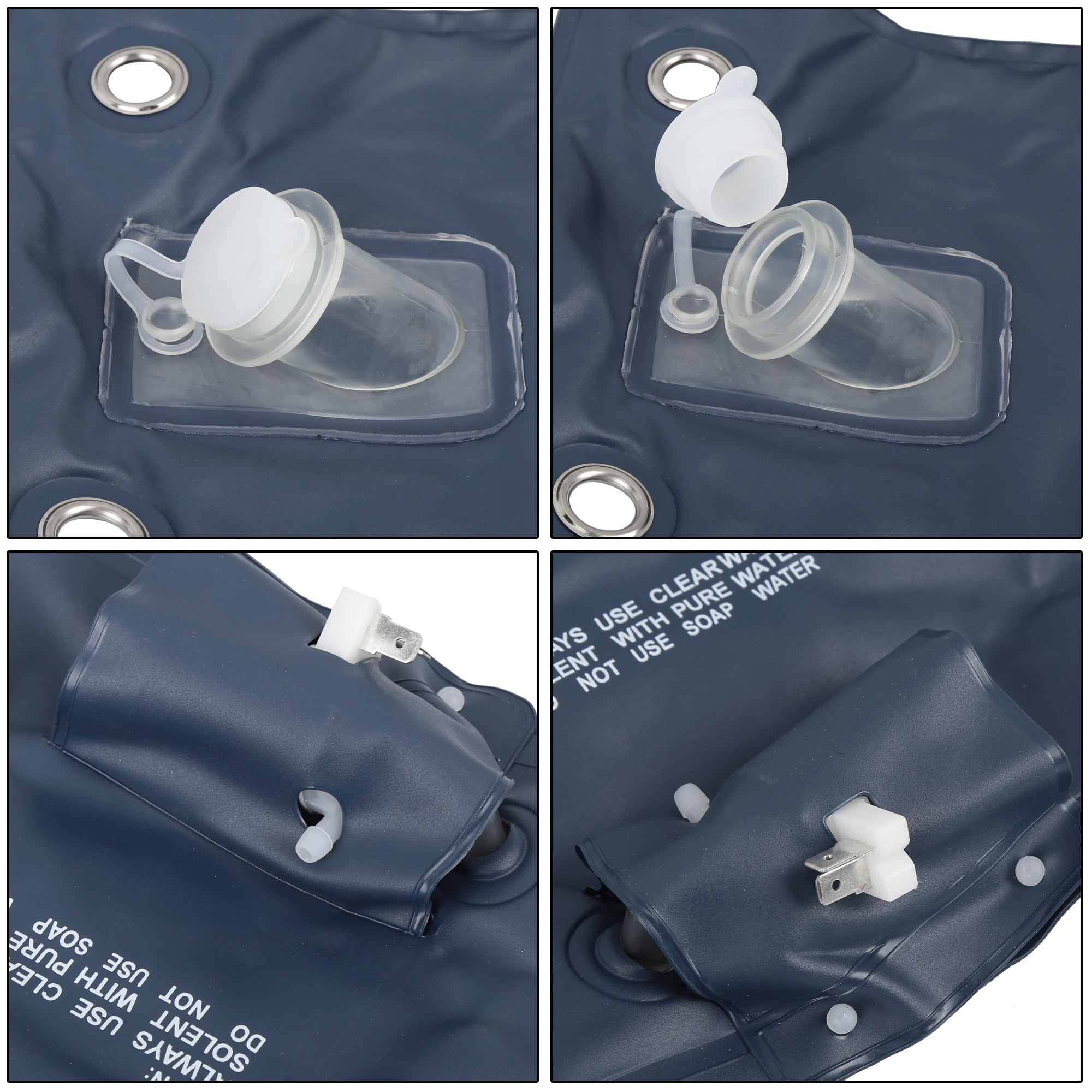 Unique Bargains Universal Windscreen Washer Bottle Bag Kit with DC 12V Pump for Auto