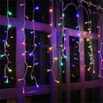 thumbnail image 2 of BallsFHK Icicle String Lights, 13 Ft Icicle String Lights, 96 LED Icicle Curtain Lights For Bedroom Party Wedding Xmas Holiday Light Decorations, 2 of 3