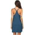 thumbnail image 4 of Oudiya Women's V Neck Sleeveless Nightgown Double Strap Cross Line Sexy Sleepwear, S-XXL, 4 of 5