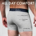 thumbnail image 2 of Wonderballs Short Boxer Briefs for Men - Gray, X-Large, (Pack of 1) - Ultra-Soft & Breathable Peruvian Pima Cotton & Modal Blend, Short Boxer Briefs - Athletic Underwear for Men - Mens Underwear, 2 of 3