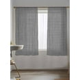 thumbnail image 5 of Dark Grey Linen Sheer Curtains 72 Inch Long 2 Panels, Farmhouse Pure Color Country Farm Light Filtering Rod Pocket Semi Sheer Curtains, Sheer Voile Drapes for Living Room Bedroom, 52"x72", 5 of 5
