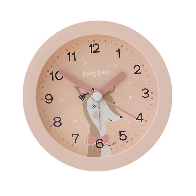 Reloj despertador para niños sin tictac, reloj despertador redondo con luz de dibujos animados para niños y niñas, reloj despertador de viaje, reloj despertador para estudiantes BANYUO Hogar