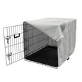 thumbnail image 3 of Abstract Dog Crate Cover, Rhythmic Vertical Sequence of Geometric Ornaments on Plain Backdrop, Easy to Use Pet Kennel Cover for Dogs, 35" x 23" x 27", White and Dark Eggshell, by Ambesonne, 3 of 6