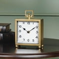 thumbnail image 2 of Gold Table Clock, Silent Non-Ticking Classic Battery Operated Decorative Mantel Desk Shelf Clock for Living Room Decor, 2 of 4