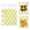 thumbnail image 1 of 100 piezas de bolsas transparentes para golosinas, 4" x 3" bolsas autoadhesivas para galletas con patrón de estrella para empaquetar caramelos, amarillas, 1 of 6