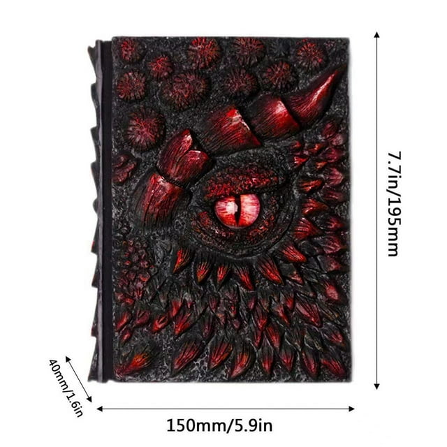 JJKBVCLO Dragon Book Resin Crafts Notebook 1.1 Exquisite Handmade Journal For Writing And Sketching