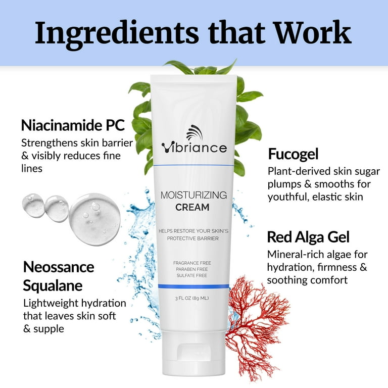 Vibriance Moisturizing Face Cream, 3 Fl Oz, Non-Greasy, Ultra