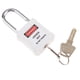 thumbnail image 5 of Candado de seguridad con cuerpo de nailon y grillete de acero inoxidable, candados con llave Blanco, 5 of 9