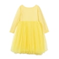 thumbnail image 2 of LittleSpring Toddler Tutu Dress for Girls 2T Tulle Dresses Long Sleeve Sparkle Spring Clothes Yellow, 2 of 7