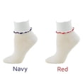 thumbnail image 2 of Sierra Socks Big Girls' Seamless Toe Ripple Lettuce edge Cotton Socks, 2 of 3