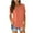 Orange, variant on Giftesty Womens Tops Plus Size Women Fashion Solid Color V-Neck Short Sleeve T-Shirt Blouse Tops