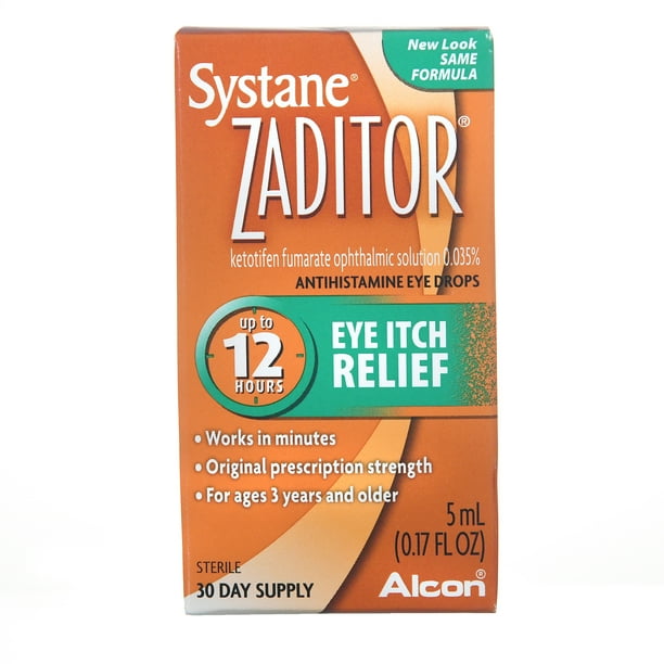 Zaditor Antihistamine Eye Drops, Allergy Symptom Relief, 5 mL Walmart