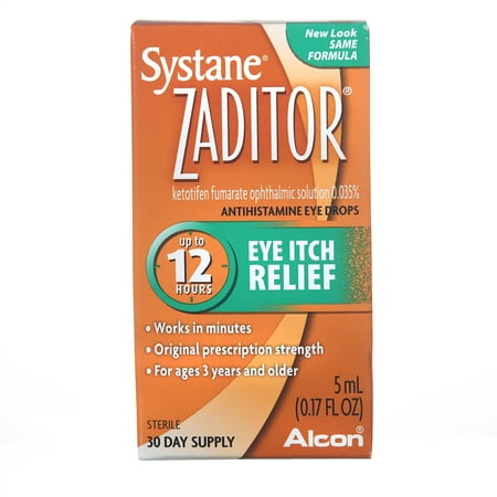 Zaditor Antihistamine Eye Drops, Allergy Symptom Relief, 5