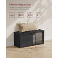 thumbnail image 5 of VASAGLE Banco Zapatero, Mueble de Zapatos, 2 Bisagras de Seguridad, 40 x 100 x 46 cm, Pasillo, Dormitorio, Salón, Gris Carbón, 5 of 5