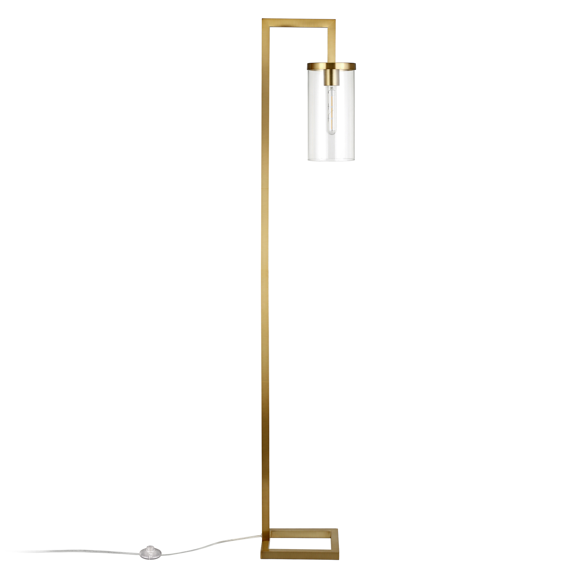 Evelyn&Zoe Modern Metal Floor Lamp with Clear Glass Shade - image 3 of 10
