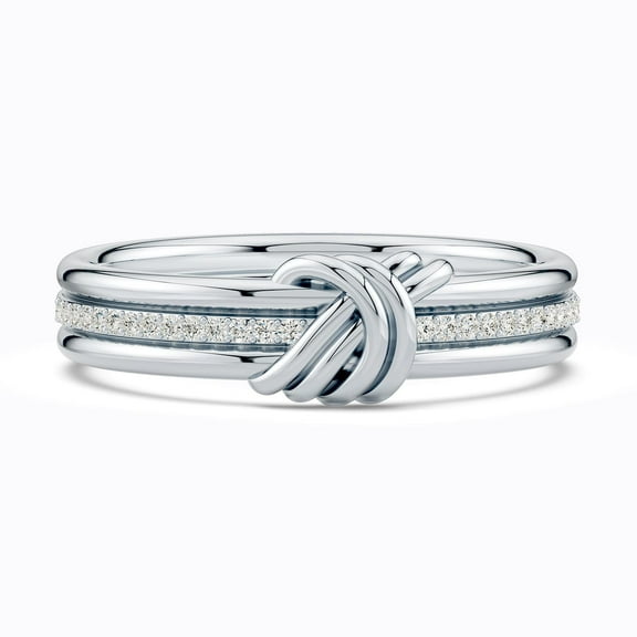 Angara Natural Round Diamond Promise Ring in Silver For Women (Color- I-J, Clarity- I1-I2) | April Birthstone, Proposal, Anniversary, Jewelry Gift for women | Diamond Promise Ring for Her