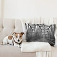 thumbnail image 4 of Ambesonne Black and White Throw Pillow Cover 2 Pack, Modern Bridge, 18", Black White Grey, 4 of 7