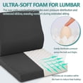 thumbnail image 2 of Shinnwa Recliner Cushion with Lumbar Support Pillow Egg Crate Foam Reduce Fatigue Extra Large Seat Cushion with Back Support for Elderly, Black, 2 of 7