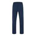 thumbnail image 6 of Huesdet Men's Casual Pants Relaxed Fit Flat Front Expandable Waist Chino Slack Trousers(Navy,M), 6 of 9