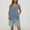 Blue, variant on Women's Denim Rompers Shorts Summer Sleeveless Loose V Neck One Piece Short Jean Jumpsuits with Pockets