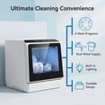 thumbnail image 4 of Portable Countertop Dishwasher with Built-in Light, 6 Wash Modes, Dual Water Supply System, LED Digital Control Panel, Compact Mini Dishwasher for Home, Apartment, Dorm, Boat and RV, 4 of 7