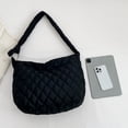 thumbnail image 3 of Bolsa bandolera acolchado de moda para mujer de gran capacidad (negro) Tmvgtek Para Estrenar, 3 of 9