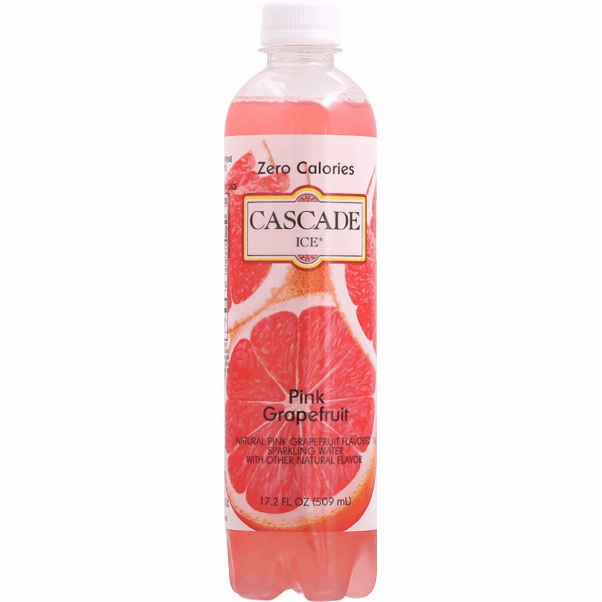 Cascade Ice Sparkling Water Pink Grapefruit, Zero Calories, 17.2 fl oz Bottles – Pack of 12, Refreshing & Crisp