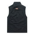 thumbnail image 3 of Men's Lightweight Outdoor Vest, Casual Stand Collar Sleeveless Jacket for Spring Summer Fall, Breathable Hiking Travel Workwear with Multiple Pockets, 3 of 4