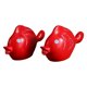 thumbnail image 1 of 2x escultura de rojo besándose, estatua de de madera, decoración de boda, accesorios hechos a mano, figuritas para dormitorio, mesa, hogar, 1 of 9