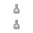 thumbnail image 1 of Florero de estilo Simple Bewildely Negro 2piezas, 1 of 6