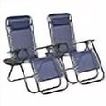 thumbnail image 3 of JUMMICO Chaise Zéro Gravité Patio Extérieur Inclinable Réglable Chaise Pliante Chaise de Pelouse Chaise Longue pour Terrasse Plage Cour et Plage avec Coussins Ensemble de 2 (Bleu Foncé), 3 of 4