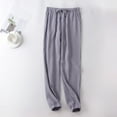 thumbnail image 2 of Xcmzpl Men's Solid Knit Sleep Pant with Pockets and Drawstring Elastic Waist Cinch Bototm Lounge Pants Solid Baggy Loungewear, 2 of 4