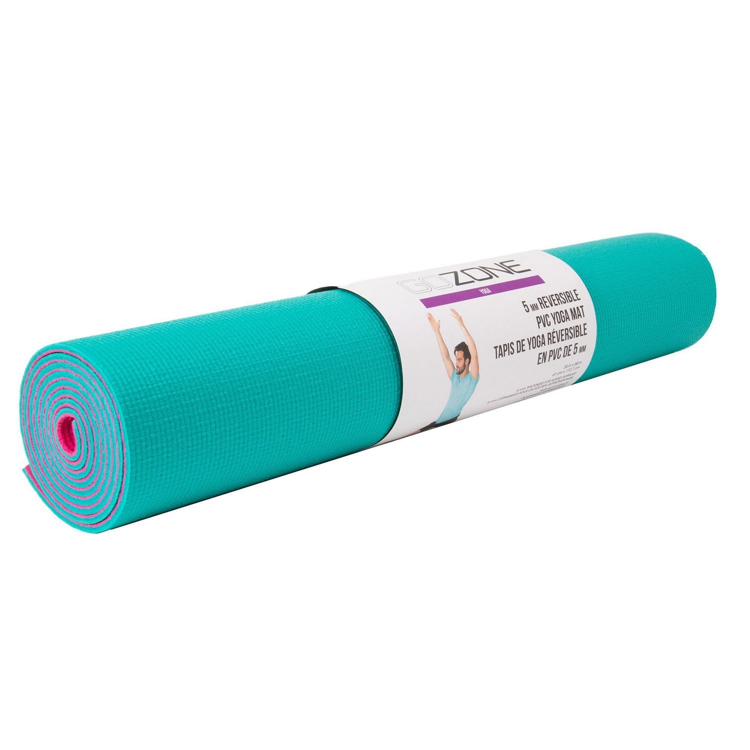 GoZone 5mm Reversible PVC Yoga Mat, Multi Combo