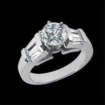 Harry Chad Enterprises 50488 2.39 CT Diamonds White Gold Three Stone Engagement Ring, Size 6.5