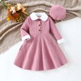 thumbnail image 2 of Mikilon Toddler Girl's Outfits Mock Neck Long Sleeve Tee and Button Front Overall Dress Set, 2 of 9