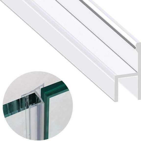 Glass Door Sealing Strip, Frameless Shower Seal Strip for 3/8 inch Glass