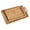 Natural Water Hyacinth, variant on Household Essentials Handwoven Seagrass Rectangular Tray Set with Wood Handles, Natural, Set of 2